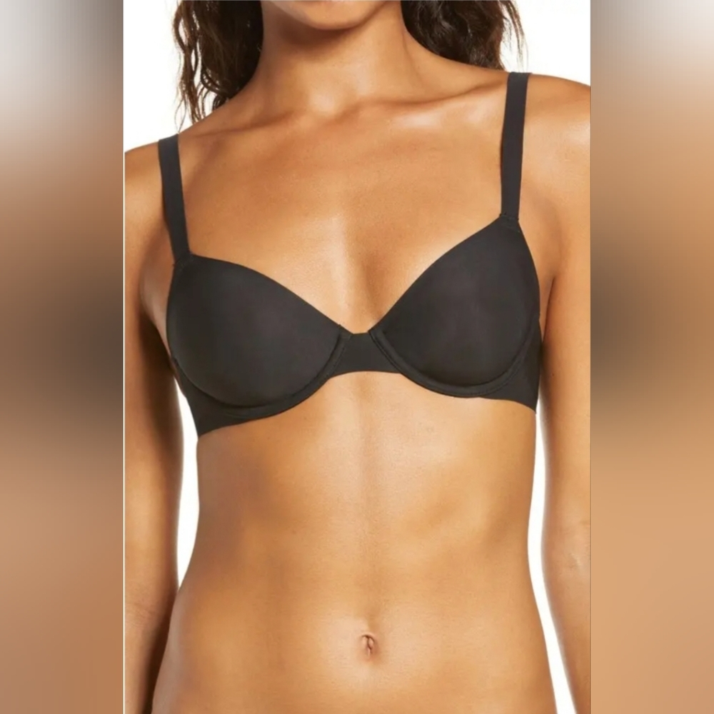 NWOT SKIMS Naked Underwire Demi Bra/32C, 32D/ ONYX